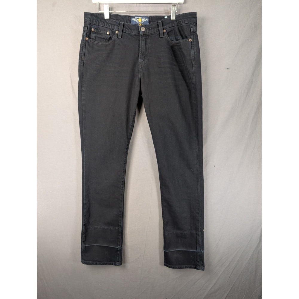 Lucky Brand Sweet N Straight Black Denim Jeans 14/32 ZRR Wash